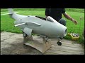 First flight of 1/6 scale Saab J-29 Tunnan rc-model