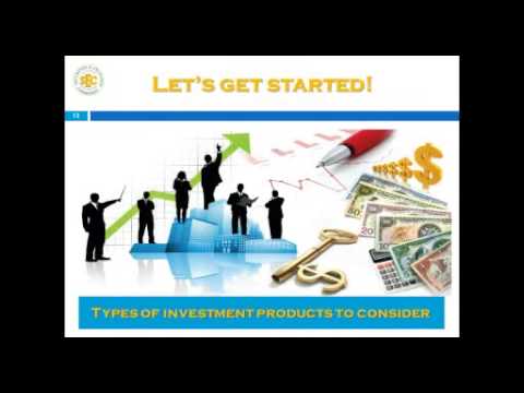 Types of Investment Products a TTSEC Investor Education webinar