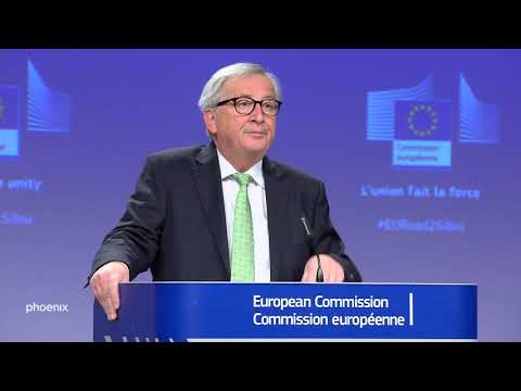  EU: Pressekonferenz von EU-Kommissionsprsident Juncke ...