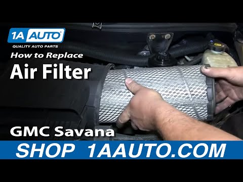 How To Install Replace Engine Air Filter 1996-2012 GMC Savana Chevy Express