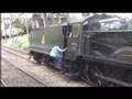 Steam 7903. Hall fire. Fireman uses natural water methods