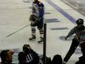 clay lewis hockey fight