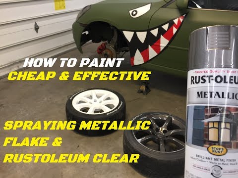video-linktoworks-Rustoleum spray can metallic flake & clear. How i got...