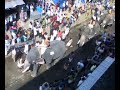 After the first few elephants trot-lumber past, amid much shouting and cheering, farther down the line with no chance of winning it becomes an elephant walk... - Elephant Procession following the 2008 Annual Elephant Race
