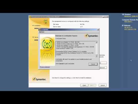 Install Symantec Endpoint Protection Manager 12.1