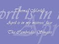 thomas morley   april is in my mistress face
