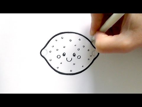 how to draw a lemon