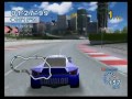 umm...namco? i think you got some ridge racer in this casual mini-game collection. ...and a little jet set radio somehow. and yes, that is a tropical remix of the ridge racer theme playing in the background...on the ridge racer track...with ridge racer cars...