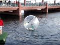 Persons in the water inside a big air ball # 1 /Swedish Water Game/Helsinborg