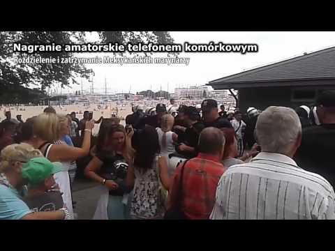 Marynarze kontra kibice - Gdynia - bójka na plaży
