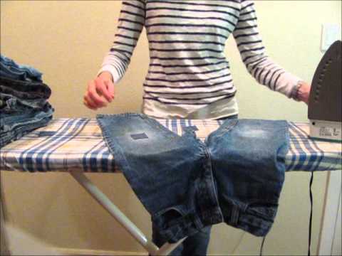 how to patch jeans iron on