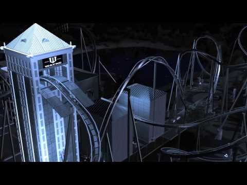rct3 - THE DARK KNIGHT RISES COASTER takes riders on a flight through Gotham City on Batman's