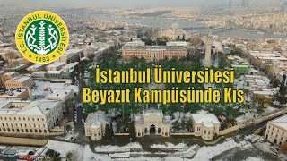 İstanbul Üniversitesi Beyazıt Kampüsünde Kar 