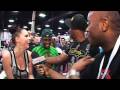 At NY Expo UK DJ Manny Norte cuts in the line to get an interview with adult film star Gianna Michaels and she doesn't like it!