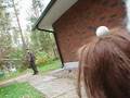 First trick shot with my 105# horsebow