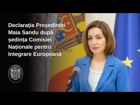 Press Statement by President Maia Sandu after the meeting of the National Committee for European Integration