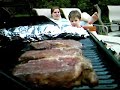 Nice Steaks on the grill. Part 2 - the flipping.