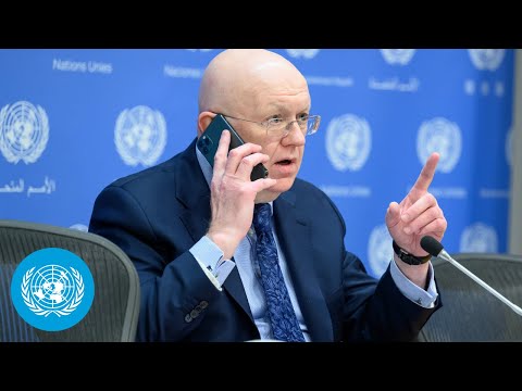 Pressekonferenz des russischen UN-Botschafters Vass ...
