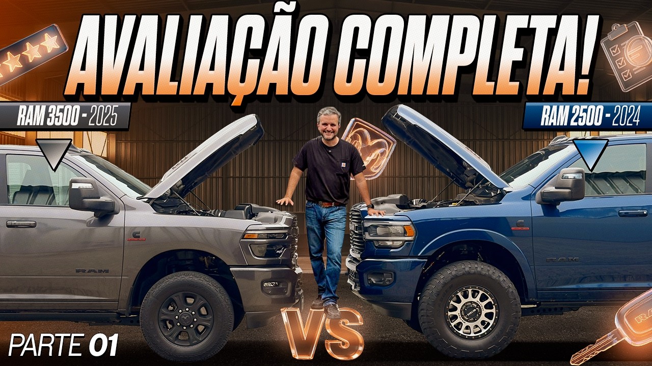 1.800km com a nova RAM 3500 2025 vs RAM 2500 2024! Comparativo completo