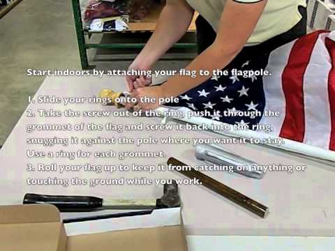 how to fasten flags