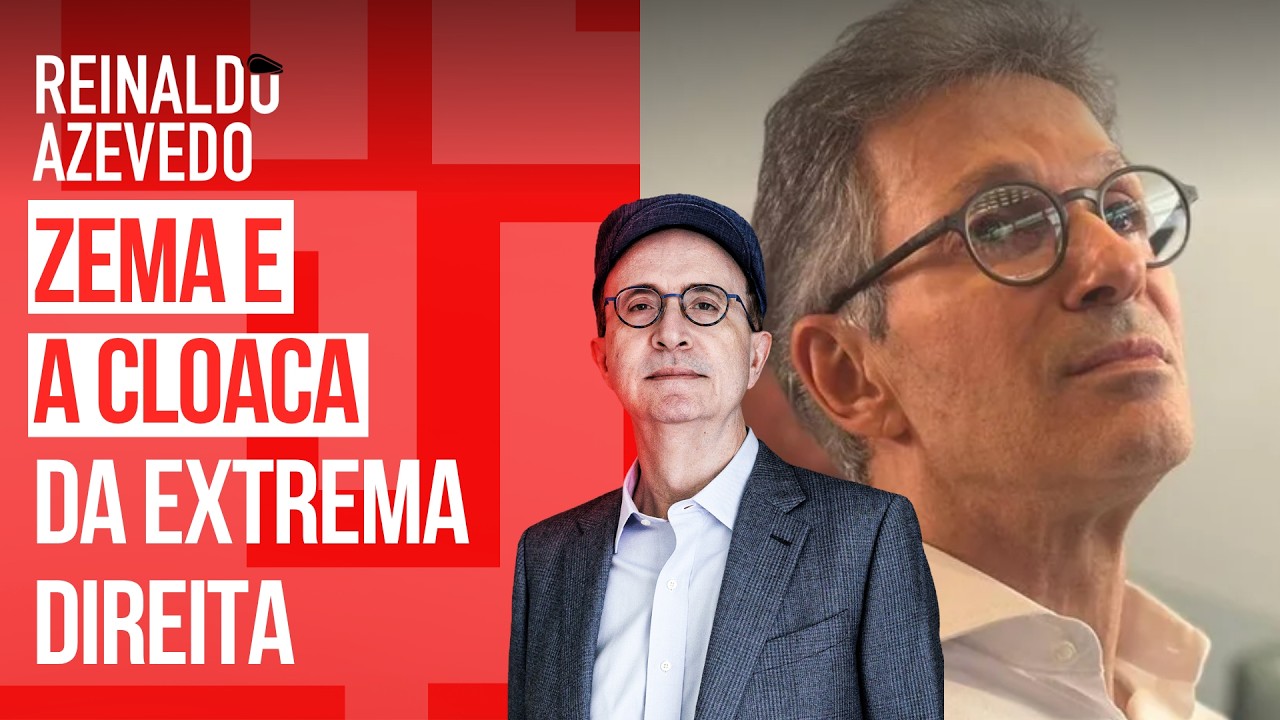 Reinaldo Azevedo – Fala de Zema é cloaca da extrema direita; faz Flávio parecer o ursinho Blau-Blau
