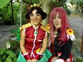 Utena and Himemiya cosplay talking