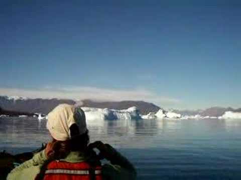 Iceberg rolling in the Arctic Ocean