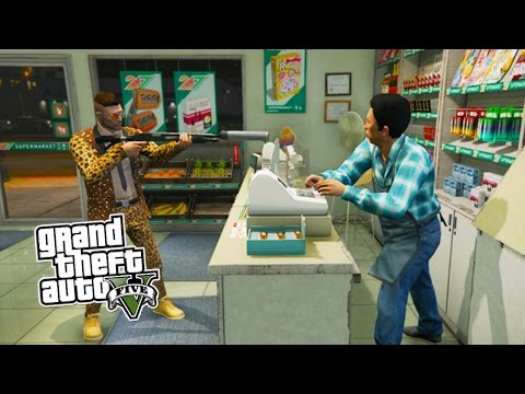 GTA 5 Online ROBBING CHALLENGE! Robbing All Stores in GTA 5! (GTA 5 PS4 Gameplay)