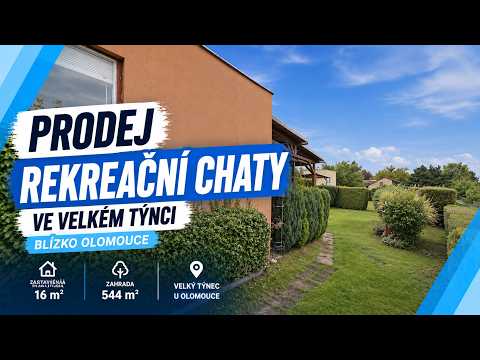 Video Prodej rekreační chaty Velký Týnec u Olomouce