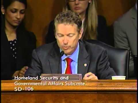Sen. Paul Defends Apple Against HSGAC Subcommittee - 05/21/2013 PART 1