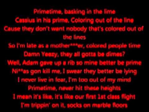 Jay-Z & Kanye West - Primetime Lyrics On Screen