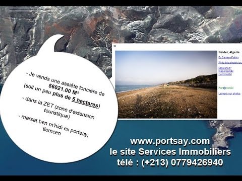 a vendre 5 hectares à bedar, marsa ben mhidi,(ex: port say) Tlemcen