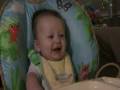 Jackson Eating On His 7th Month Birthday