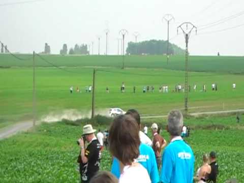 Crash Ypres rally 2010 Stephane Sarrazin