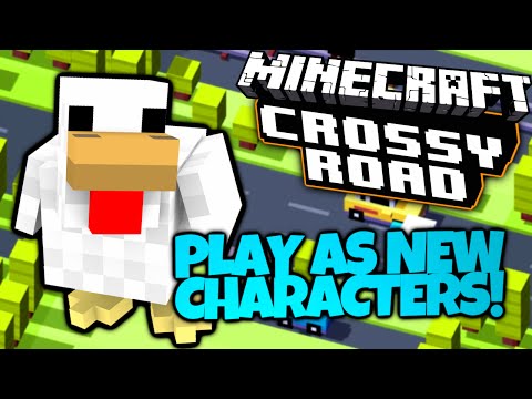 Minecraft | NEW Crossy Road! | BE THE CHICKEN | UNLOCK ALL CHARACTERS! (Crossy Road In Minecraft)