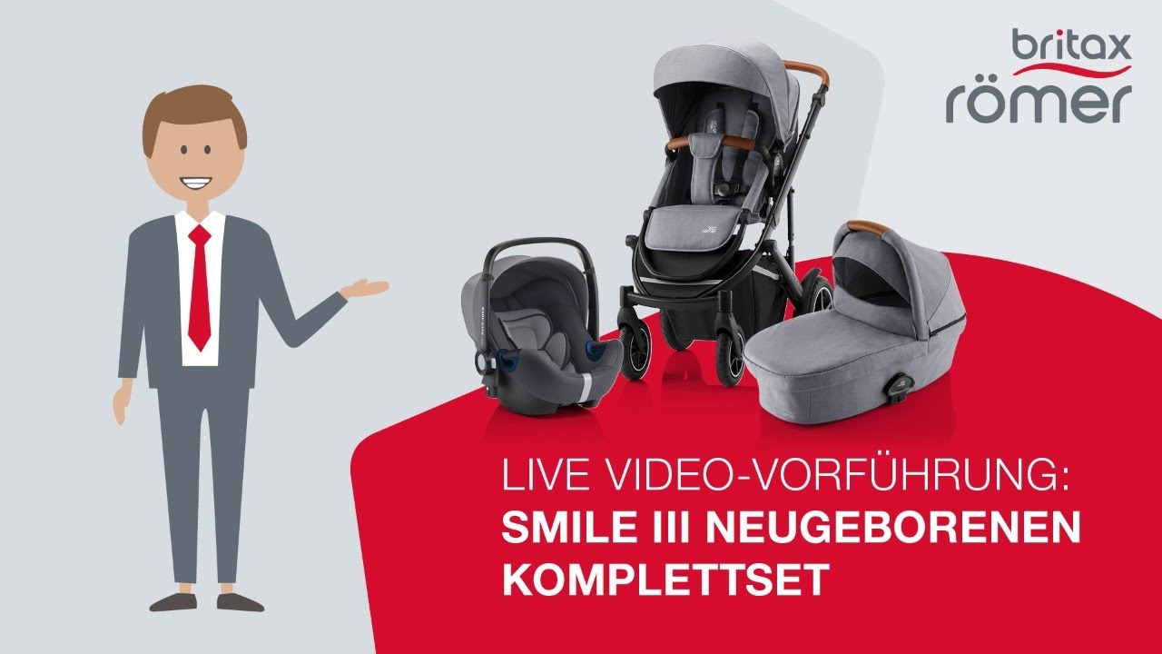 Видео о товаре Коляска 3 в 1 Britax Roemer Smile III BS3 i-size, Frost Grey (Серый) миниатюра 2 Видео о товаре Коляска 3 в 1 Britax Roemer Smile III BS3 i-size, Frost Grey (Серый)