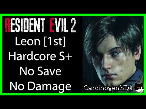 Resident Evil 2 REmake (PC) No Damage No Save - Leon 1st (Leon A) Hardcore Mode S+ Rank