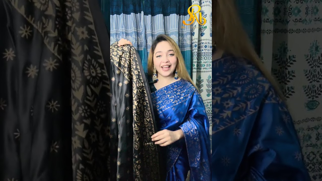 প্রিমিয়াম জাপানি সিল্ক কালো, নীল ও মেরুন শাড়ি কালেকশন!