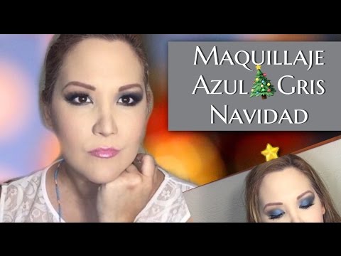 MAQUILLAJE GRIS Y AZUL NAVIDAD/ TUTORIAL A LA TERESIANA!!