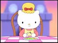 Mimmy le muestra a Kitty la manera correcta de comer y de comportarse en la mesa.
