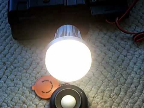 Simple home solar energy system--- with 120v AC Light Bulb comparrision