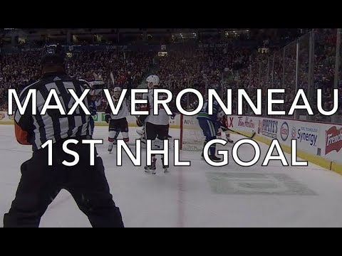 Max Veronneau - 1st NHL Goal (OTT & VAN feed)