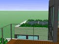 Roof decks, green roof and solar panels