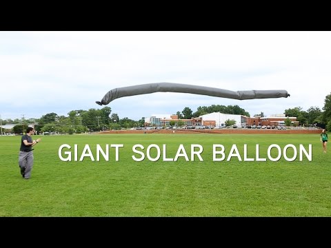 solar - http://www.thinkgeek.com/1f7e?cpg=yt See the Vine here: https://vine.co/v/M2J1qLaeLAa -Huge solar balloon soars in minutes -Just add sunshine! -Demonstrates buoyancy, convection, thermodynamics,...