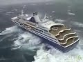 Cruiseliner gets fliped after getting smashed by tsunami - caught on camera 