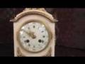 Pendule d'officier, white marble and ormolu