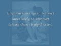 GLBT teen suicides