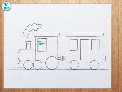 video-linktoworks-How to draw a train - YouTube