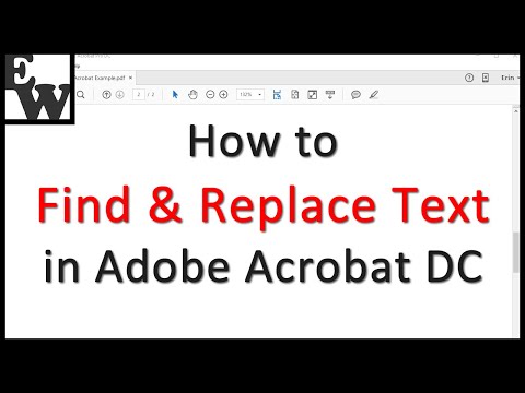 How to Find and Replace Text in Adobe Acrobat DC