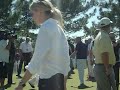 Justin and Ellen walking to the first hole